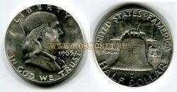 Монета серебряная 50 центов 1963 года США