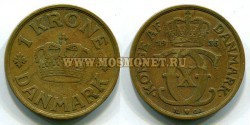 Монета 1 крона 1935 год Дания