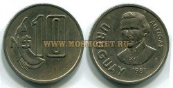 Монета 10 Долларов 1981 год Уругвай