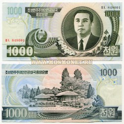 Банкнота 1000 вон 2006 год Северная Корея.