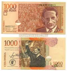 Банкнота 1000 песо 2008 год Колумбия