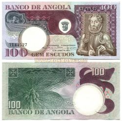 Банкнота 100 эскудо 1973 год Ангола