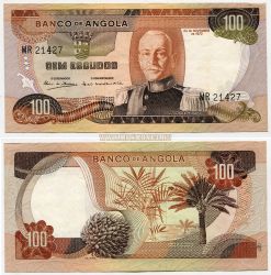 Банкнота 100 эскудо 1972 года. Ангола