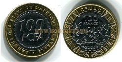 Монета 100 франков 2006 год Центральная Африка