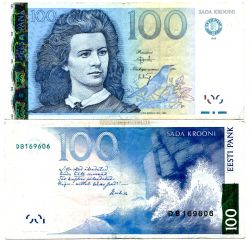 Банкнота 100 крон 1999 года Эстония