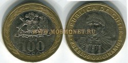 Монета 100 песо 2006 год Чили.