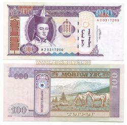 Банкнота 100 тугриков 2008 года Монголия