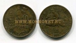 Монета 10 центов 1925 года Литва