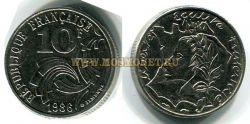 Монета 10 франков 1986 год Франция.
