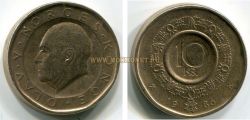 Монета 10 крон 1986 года. Норвегия