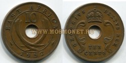 Монета 10 центов 1952 год Восточная Африка