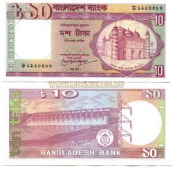 Банкнота 10 така 1982-1996 года. Бангладеш.
