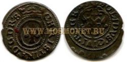 Монета серебряная солид 1645 года. Рига (Ливония)