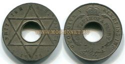 Монета 1\10 пенни 1925 года Британская Западная Африка