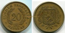 Монета 20 марок 1934 года. Финляндия