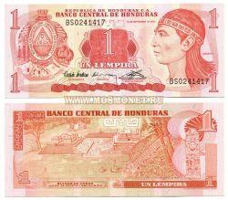 Банкнота (бона) 1 лемпира 1992 год Гондурас