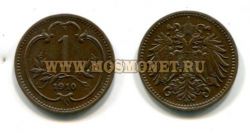 Монета 1 геллер 1910 года.Австро-Венгрия