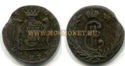 Монета медная Сибирская  копейка 1769 года. Императрица Екатерина II