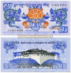 Банкнота 1 нгултрум 2006 год Бутан