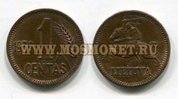 Монета 1 цент 1936 года Литва