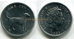 Монета 1 цент 2003 года. Острова Кука.