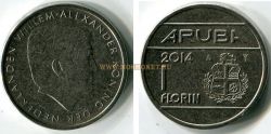 Монета 1 флорин 2014 года. Остров Аруба. Нидерланды