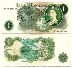 Банкнота 1 фунт 1994 года Великобритания