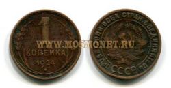 Монета медная 1 копейка 1924 года СССР