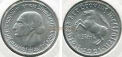 Монета (нотгельд) 1 марка 1921 года. Германия (Вестфалия)