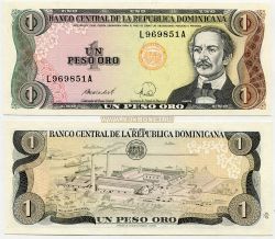 Банкнота 1 песо 2008 года. Доминиканская Республика