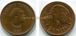 Монета 1 сенити 1967 года. Тонга