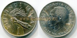 Монета 1 шиллинг 1983 год Танзания.