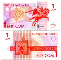 Банкнота 1 сом 1993 года Киргизия