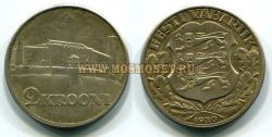 Монета серебряная 2 кроны 1930 года Эстония