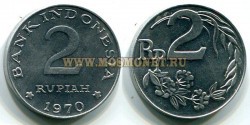 Монета 2 рупия 1970 год Индонезия