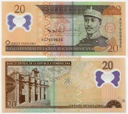 Банкнота 20 песо 2009 года. Доминиканская Республика