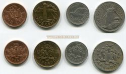 Набор из 4-х монет 1981-2014 года. Барбадос