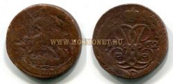 Монета медная 2 копейки 1762 года. Императрица Елизавета Петровна