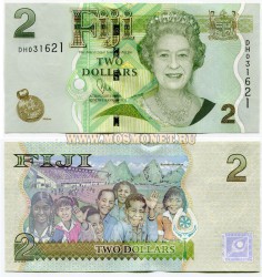 Банкнота 2 доллара 2007 года Фиджи