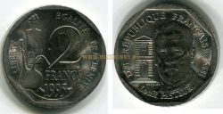 Монета 2 франка 1995 года. Франция