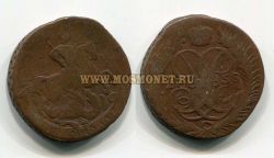 Монета медная 2 копейки 1758 года. Императрица Елизавета Петровна