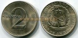Монета 2 кванза 1975 год Ангола