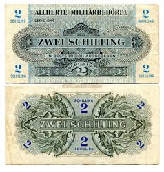 Банкнота 2 шиллинга 1944 года Австрия