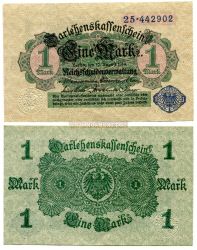 Банкнота 1 марка 1914 года, Германия