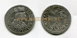 Монета серебряная 3 крейцера 1659 года Тироль Австрия