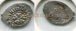 Монета серебряная денга. Василий III Иванович