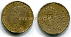 Монета 500 песет 1987 года. Испания
