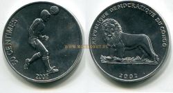 Монета 50 сантимов 2002 года. ДР Конго.