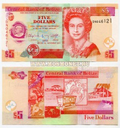 Банкнота 5 долларов 2011 год Белиз