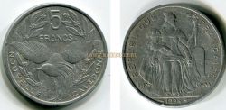 Монета 5 франков 1994 года. Новая Каледония (Французская колония)